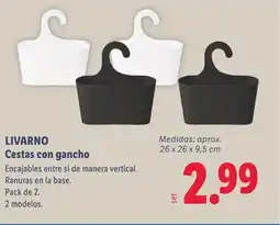 Lidl LIVARNO Cestas con gancho oferta