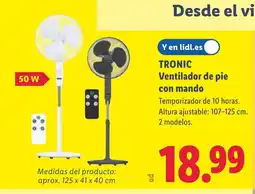 Lidl TRONIC Ventilador de pie con mando oferta