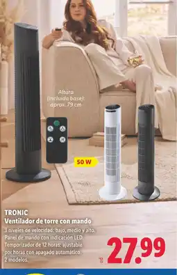 Lidl TRONIC Ventilador de torre con mando oferta