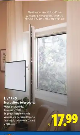 Lidl LIVARNO Mosquitera telescópica oferta