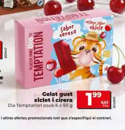 Dia DIA TEMPTATION Gelat gust xiclet i cirera oferta