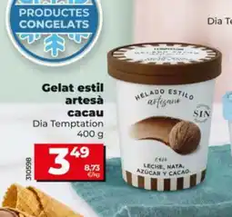 Dia DIA TEMPTATION Gelat estil artesà cacau oferta