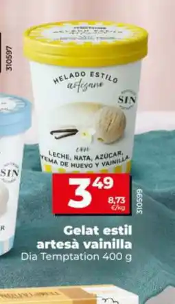 Dia DIA TEMPTATION Gelat estil artesà vainilla oferta