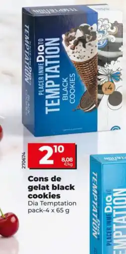 Dia DIA TEMPTATION Cons de gelat black cookies oferta