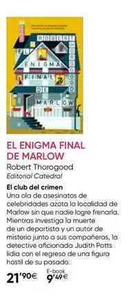 Fnac El enigma final de marlow oferta