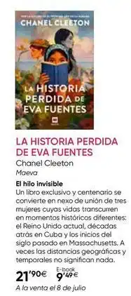 Fnac Chanel - la historia perdida de eva fuentes oferta