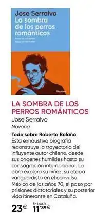 Fnac Paso - la sombra de los perros romanticos oferta