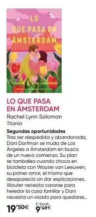 Fnac Dani - lo que pasa en amsterdam oferta