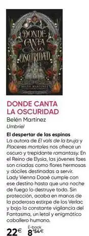 Fnac Martínez - la oscuridad oferta