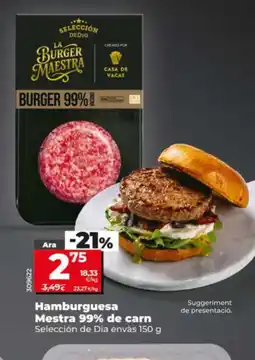 Dia SELECCIÓN DE DIA Hamburguesa Mestra 99% de carn oferta