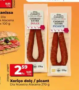 Dia DIA NUESTRA ALACENA Xoriço dolç / picant oferta