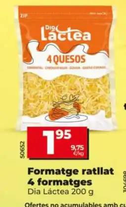 Dia DIA LÁCTEA Formatge ratllat 4 formatges oferta