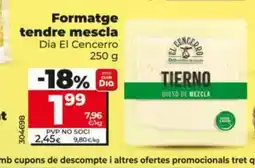 Dia DIA EL CENCERRO Formatge tendre mescla oferta