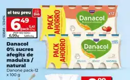 Dia DANONE Danacol 0% sucres afegits de maduixa / natural oferta