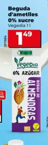 Dia VEGEDIA Beguda d'ametlles 0% sucre oferta