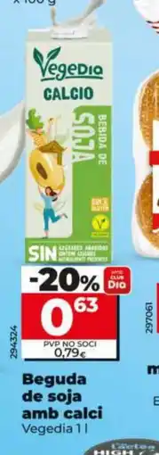 Dia VEGEDIA Beguda de soja amb calci oferta