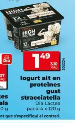 Dia DIA LÁCTEA logurt alt en proteïnes gust stracciatella oferta