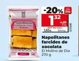 Dia EL MOLINO DE DIA Napolitanes farcides de xocolata oferta
