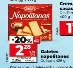 Dia CUÉTARA Galetes napolitanes oferta
