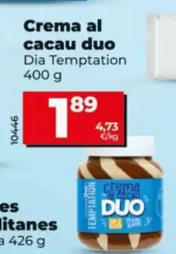 Dia DIA TEMPTATION Crema al cacau duo oferta