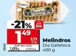 Dia DIA GALLETECA Melindros oferta