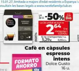 Dia DOLCE GUSTO Cafè en càpsules espresso intens oferta