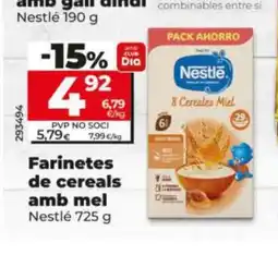 Dia NESTLE Farinetes de cereals amb mel oferta
