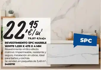 Revestimiento spc marble white