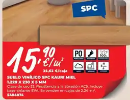 BigMat Suelo vinílico spc kauri miel oferta
