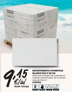 BigMat Revestimiento stoneface blanco oferta