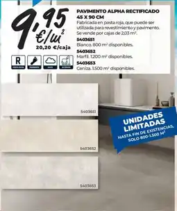 BigMat Pavimento alpha rectificado oferta
