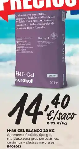 BigMat H-40 gel blanco oferta