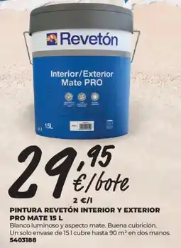 BigMat REVETÓN Pintura interior y exterior pro mate oferta