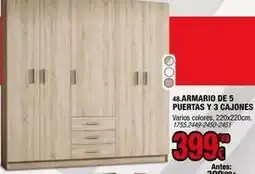Rapimueble Armario de 5 puertas y 3 cajones oferta