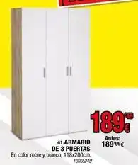 Rapimueble Blanco - armario de 3 puertas oferta