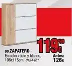Rapimueble Blanco - zapatero en color roble y oferta