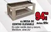 Rapimueble Nordik - mesa de centro elevable oferta