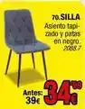 Rapimueble Silla asiento tapi- zado y patas en negro oferta