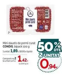 Condis Condis - mini dauets de pernil curat oferta