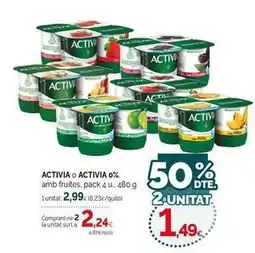 Condis Danone - activia o 0% oferta