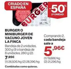 Supercor La finca - burger o miniburger de vacuno joven oferta