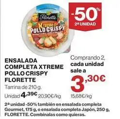 Supercor Florette - ensalada completa xtreme pollo crispy oferta
