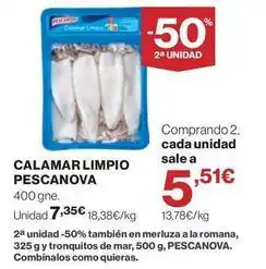 Supercor Pescanova - calamar limpio oferta
