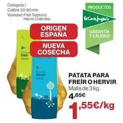 Supercor El corte inglés - patata para freir o hervir oferta