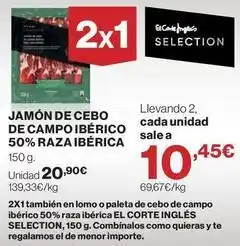 Supercor Seleccion - jamón de cebo de campo ibérico 50% raza ibérica oferta