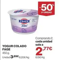 Supercor Fage - yogur colado oferta