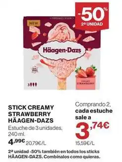 Supercor Häagen-dazs - stick creamy strawberry oferta