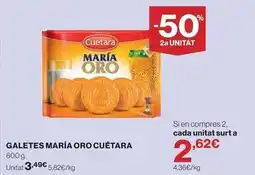 Hipercor Cuétara - galletas maría oro oferta