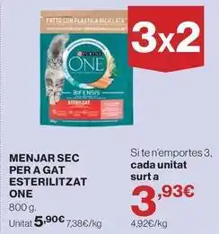 Hipercor Purina one - menjar sec per a gat esterilitzat oferta
