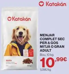 Hipercor Katakán - menjar complet sec per a gos mitja o gran adult oferta